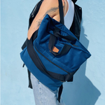 Velour City Rucksack / Tasche "Mili Urban Jungle" - marine