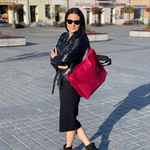 Velour City Rucksack / Tasche "Mili Urban Jungle" - rot