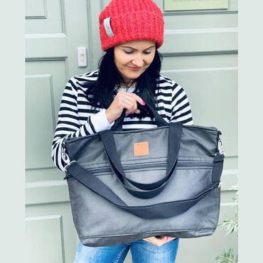 Duża torba z eko skóry "Mili Weekend Bag" - czarna